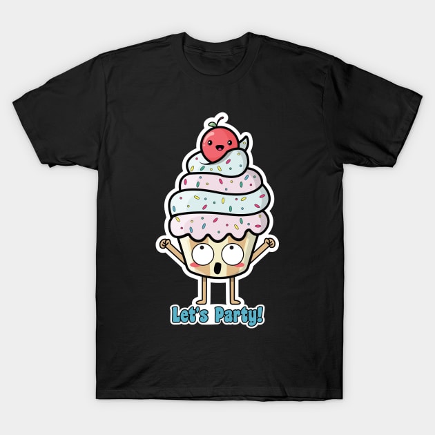 Cute Cupcake T-Shirt by LeonLedesma